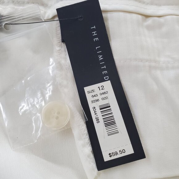 New With Tags Limited Drew Fit White/Off White Stretch Wide Belt Loop Pants  12 - Picture 15 of 15